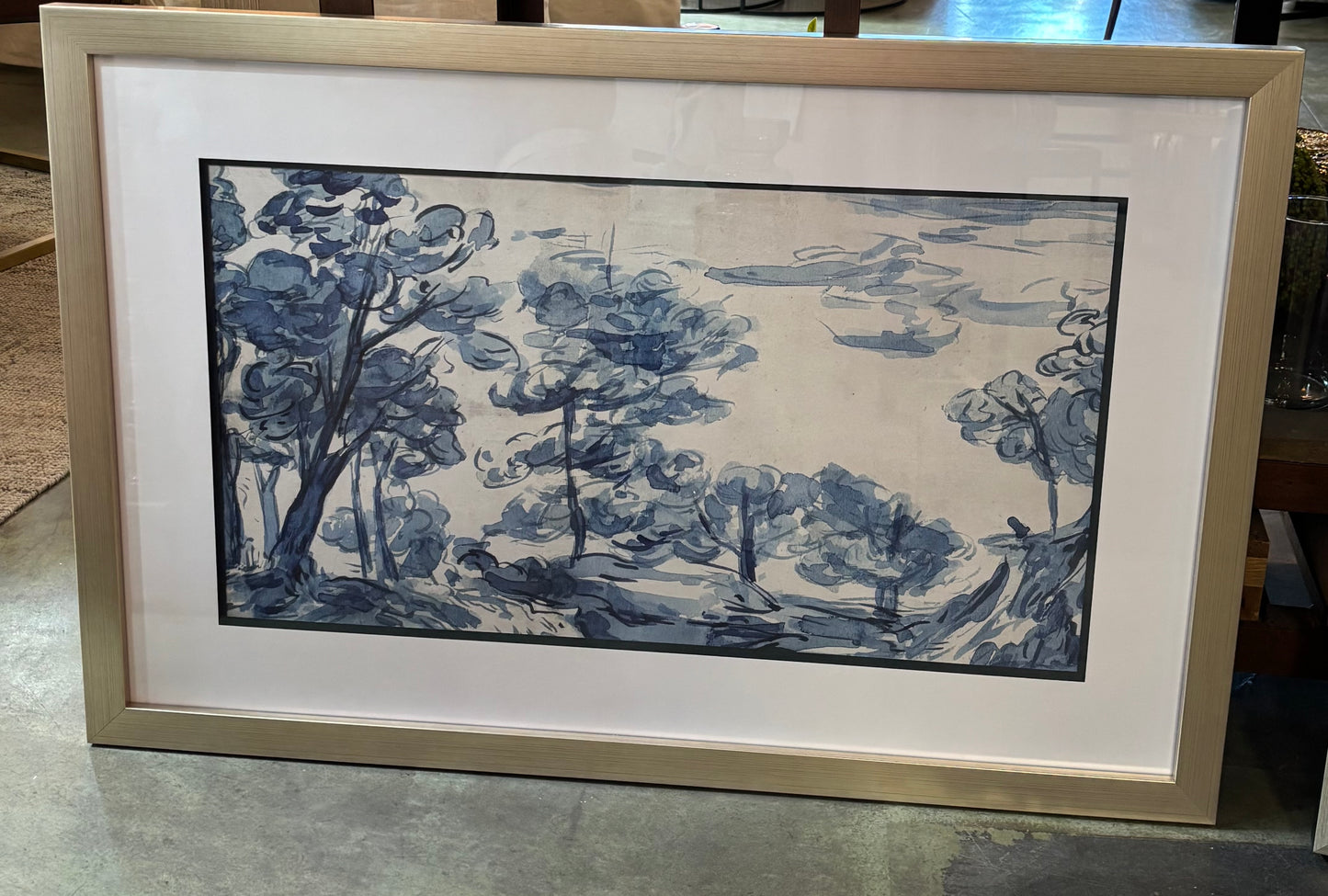 Flower Print Blue 28 x 43