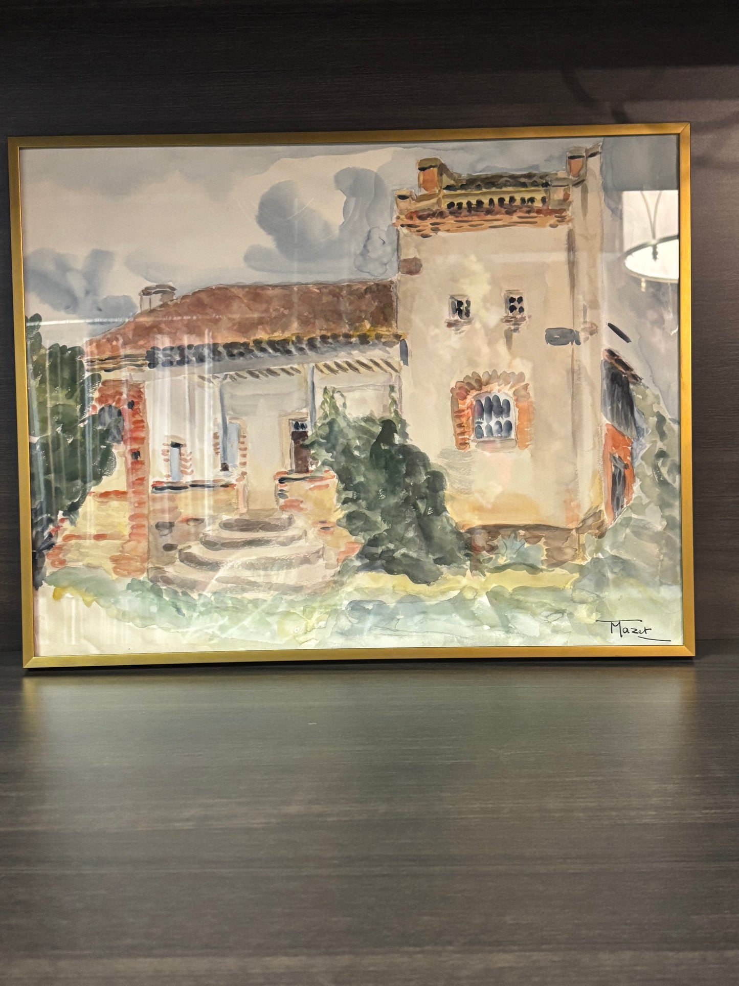 Mazet Signed Watercolor Paris
