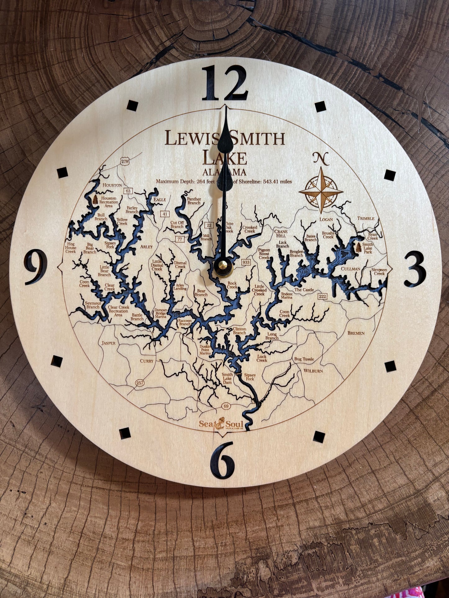 Smith Lake Clock 12"