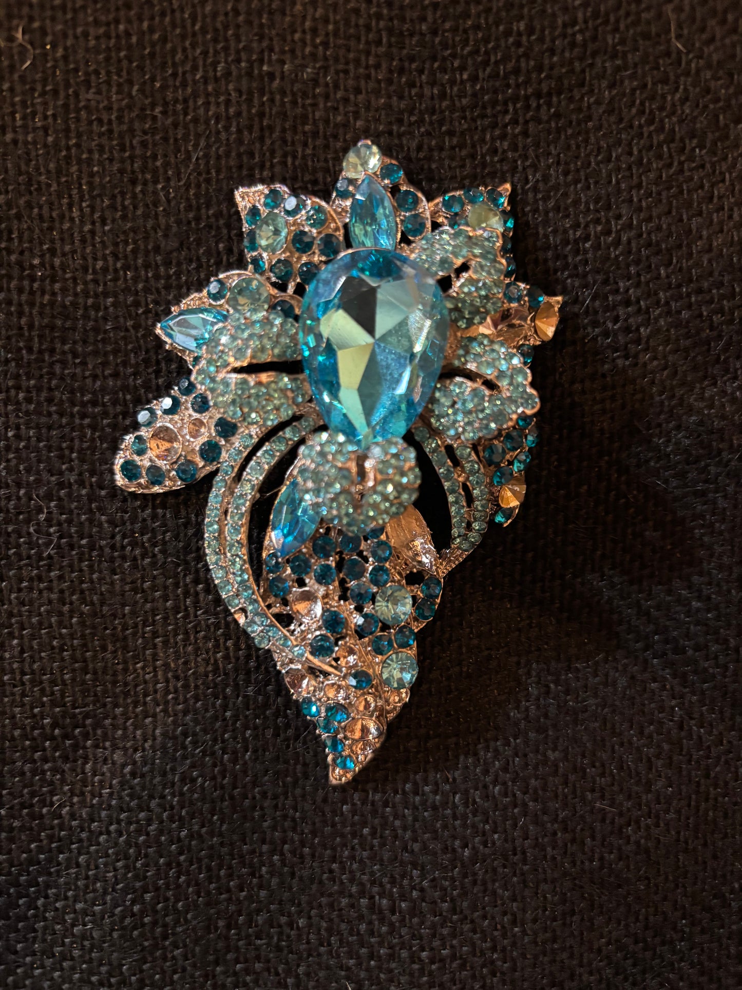 Blue Aurora Borealis Brooch