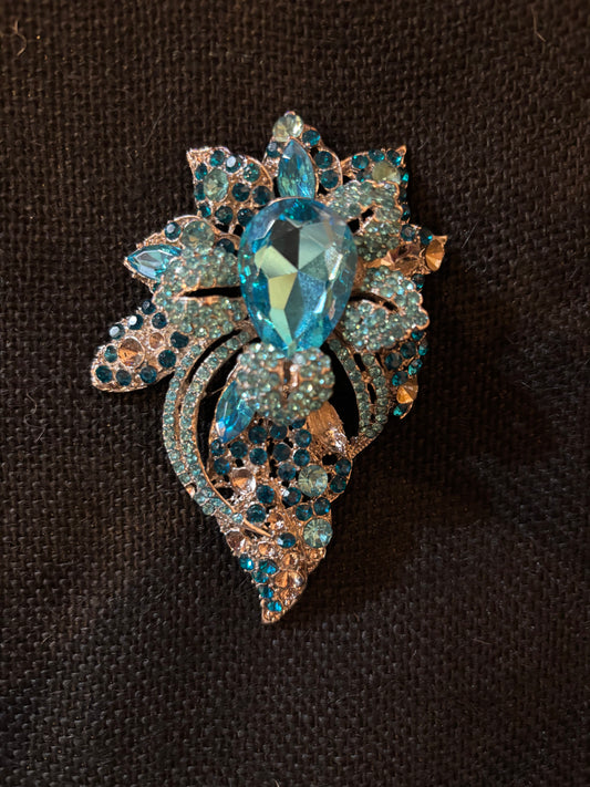 Blue Aurora Borealis Brooch
