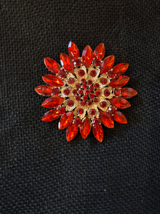Red Garnet Hope River Collection Brooch