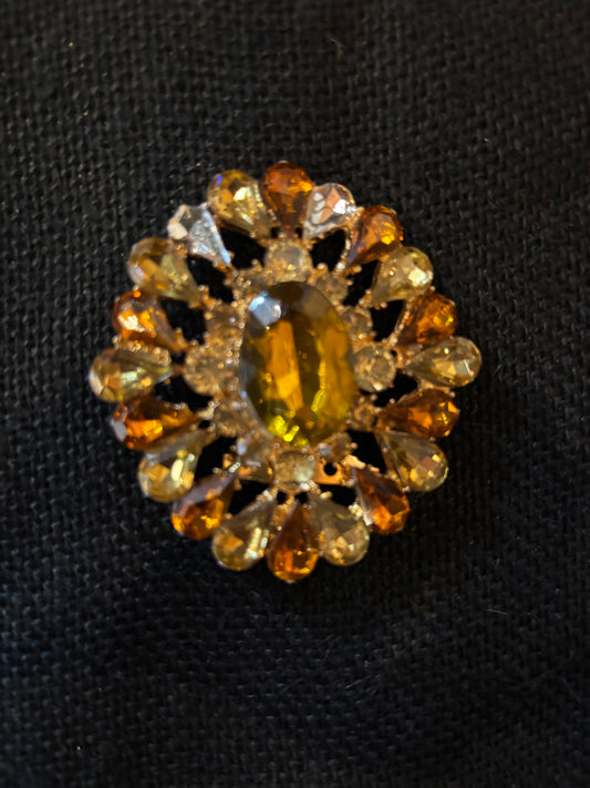 1960s Vintage Amber Brooch