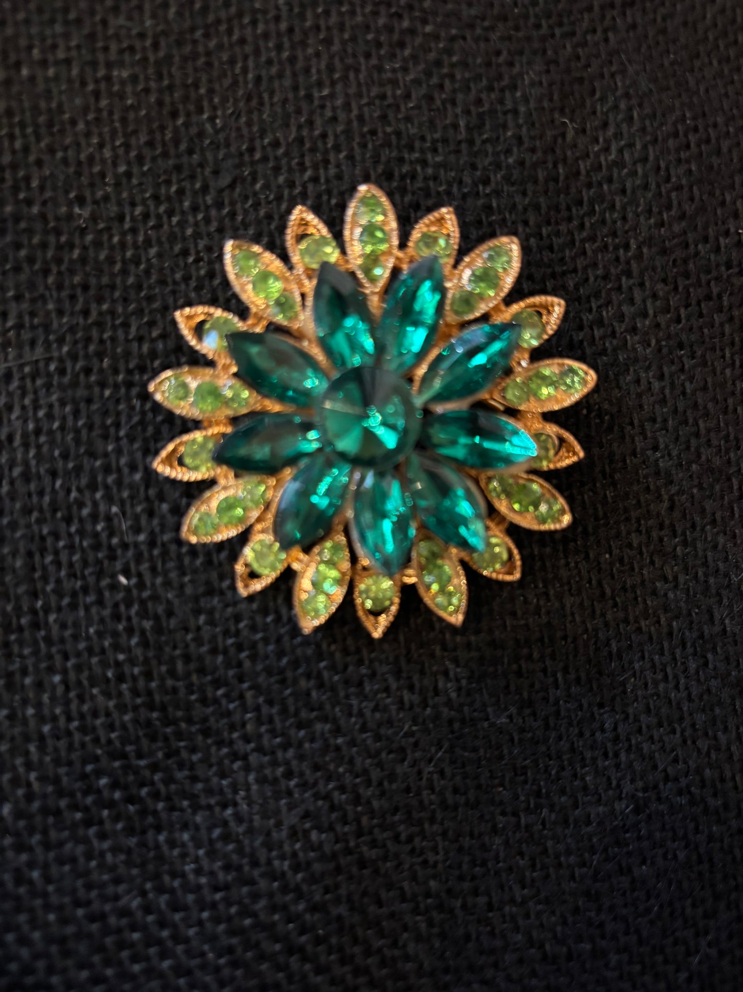 1950s Vintage Green Brooch