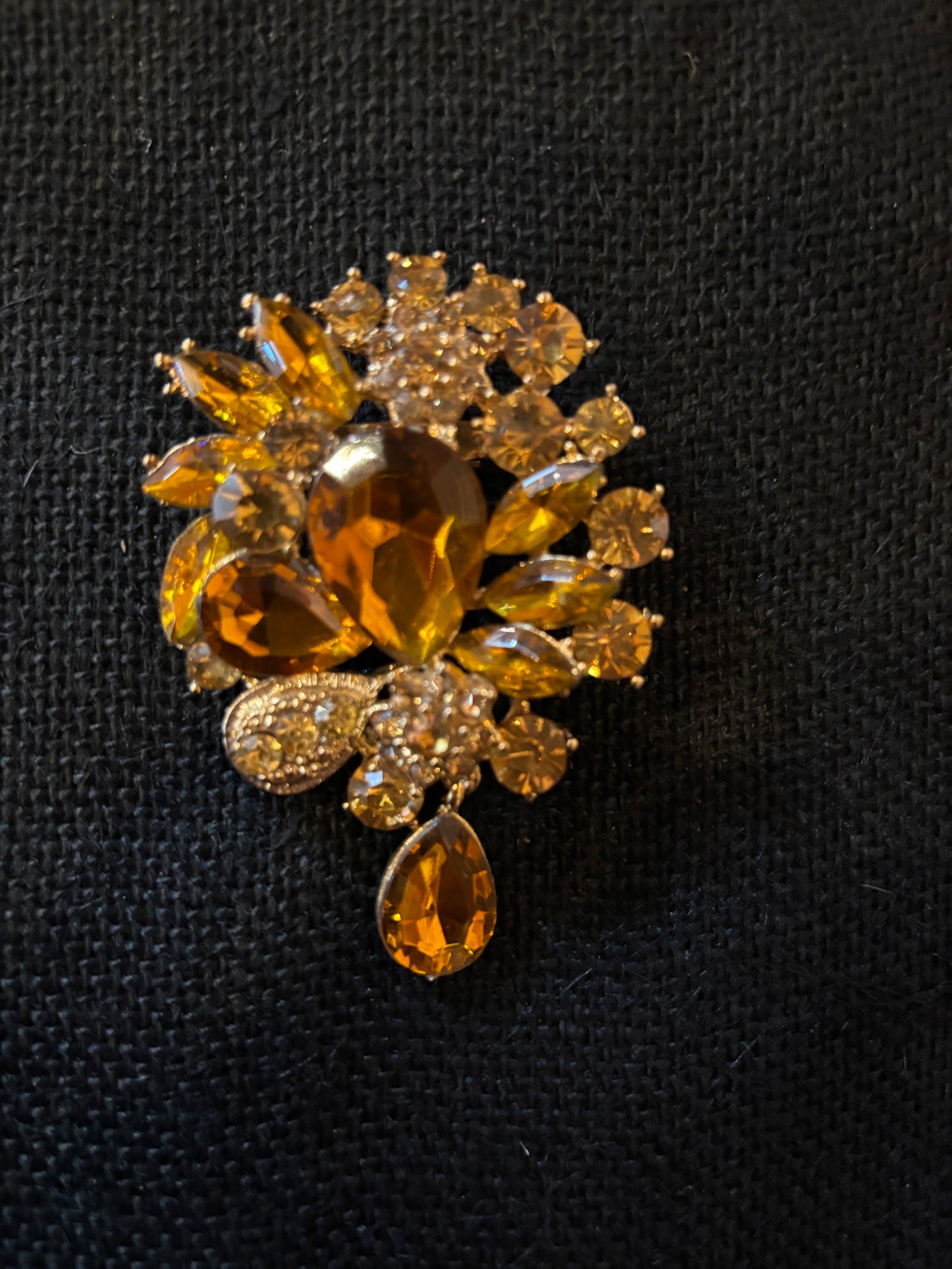 Vintage Amber Brooch 1950s