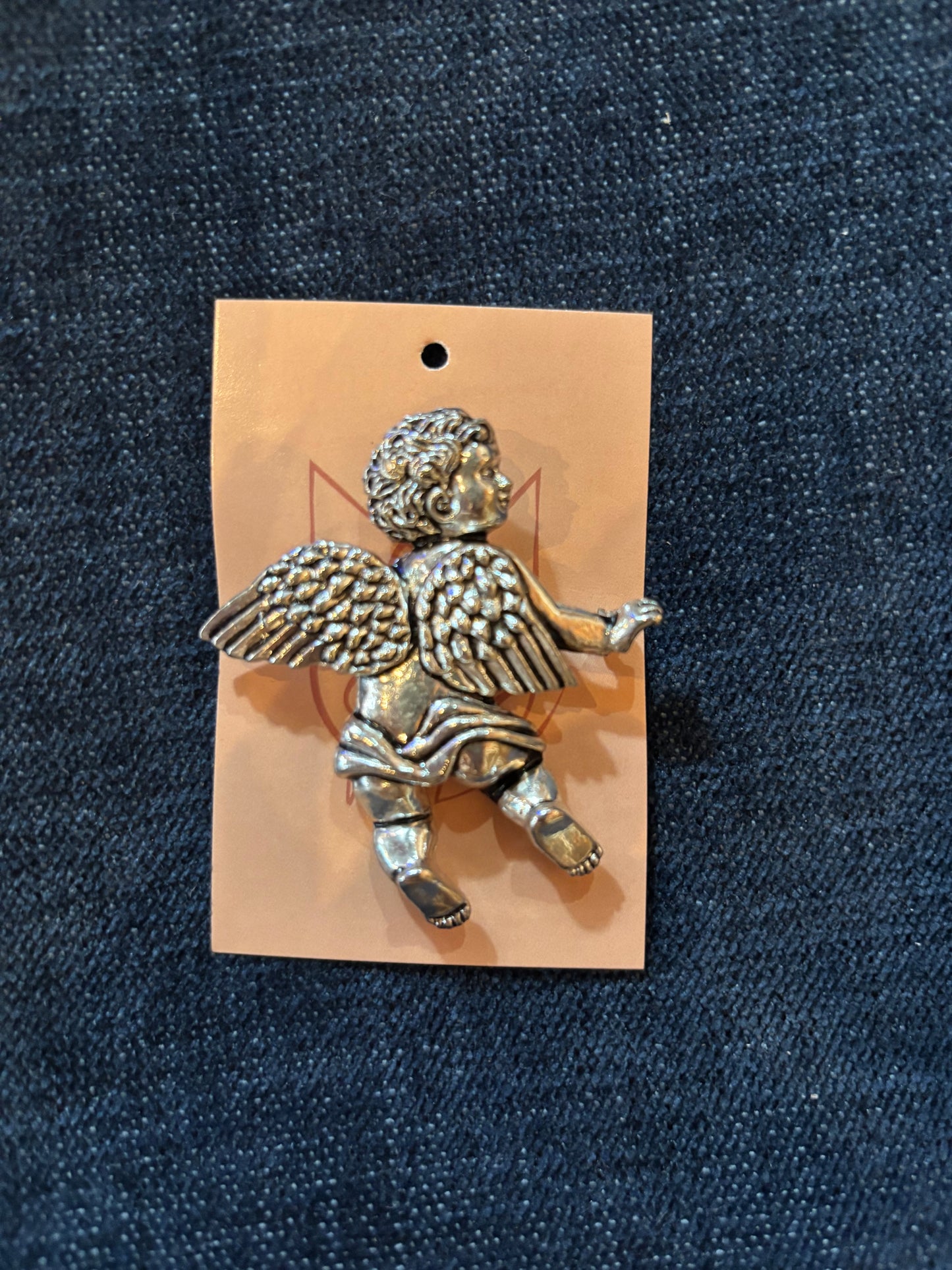 Vintage Cherub Angel Brooch