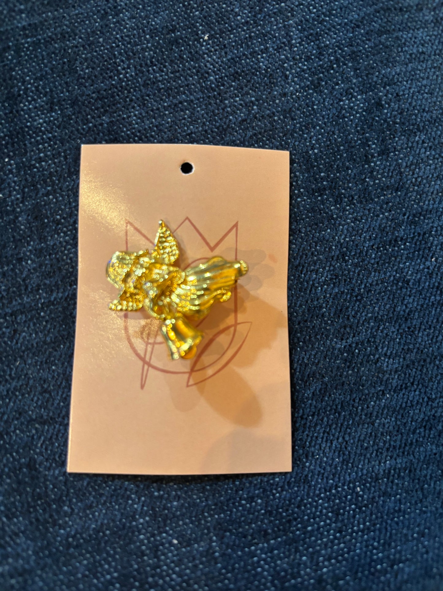 Capri Angel with Bell Brooch 80s