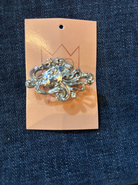 Woman Head with Stars Brooch 50s-70s