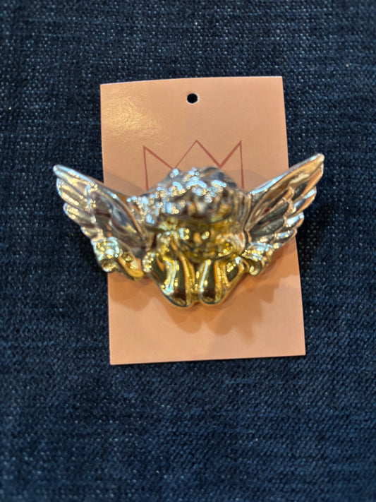 Vintage 1980s Cherub Brooch