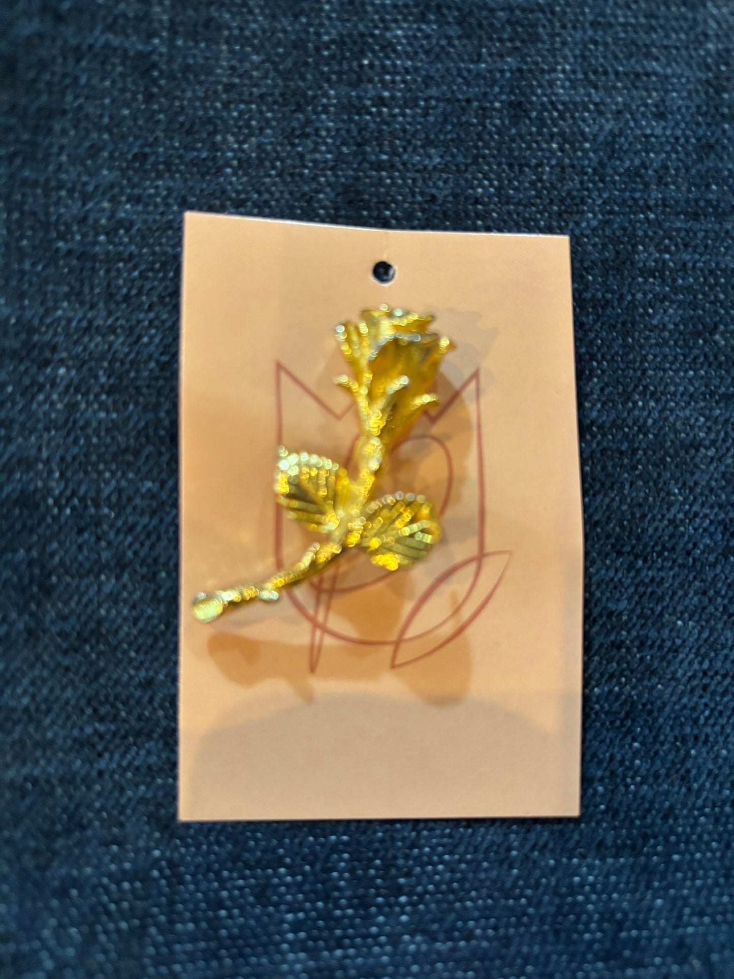 Vintage DM Rose Brooch  80s