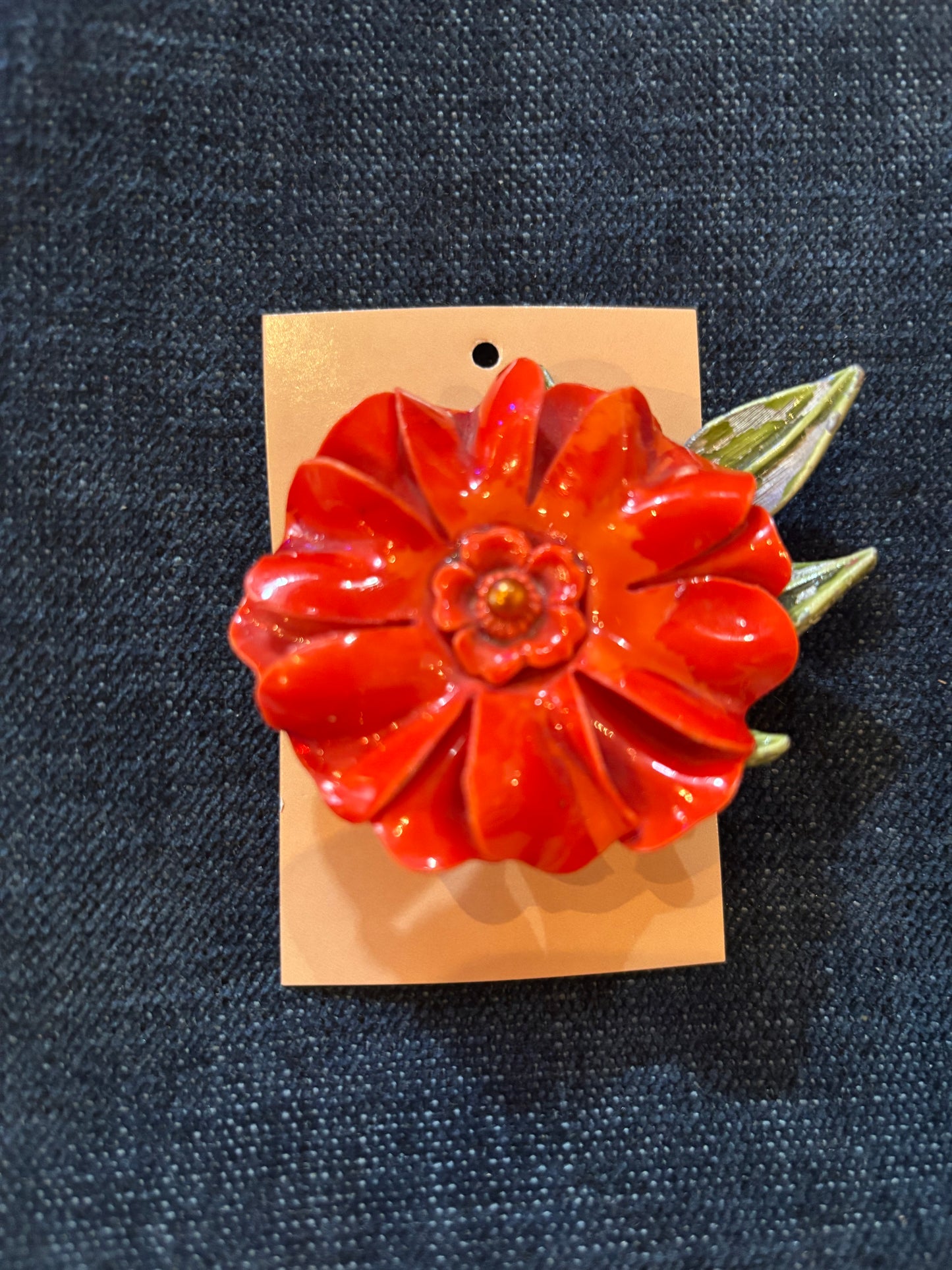 Natural Aster Brooch 1950s