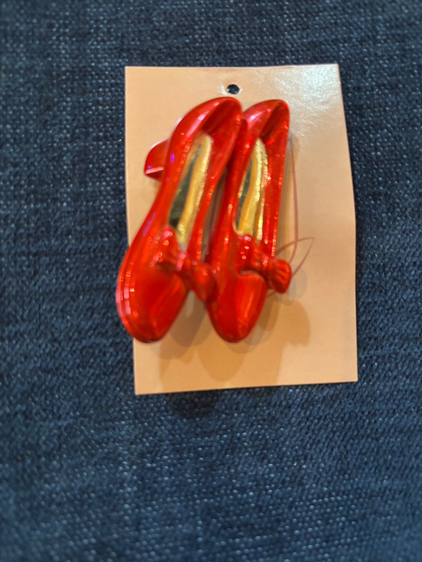 Dorothy Shoes Brooch 1980s