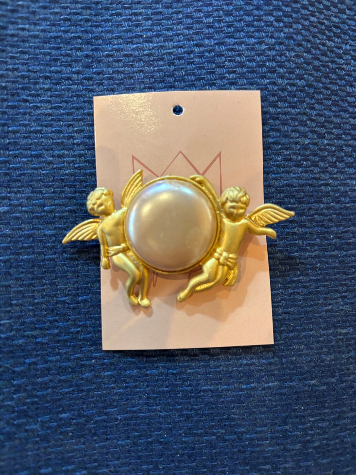Cherub Pearl Brooch