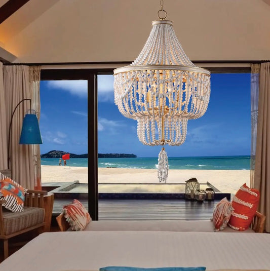 Candia Beach White Chandelier