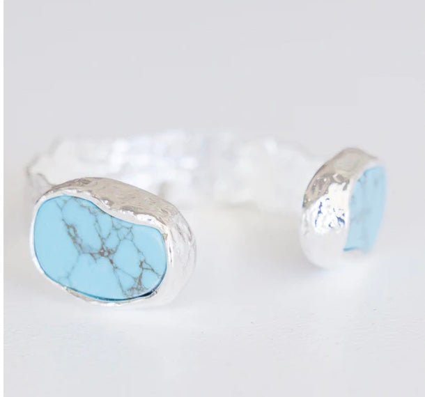Ocean Turquoise Braclet. Gold/Silver