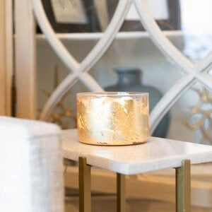 3 Wick Gld.Leaf Candle Balsam & Rosemary