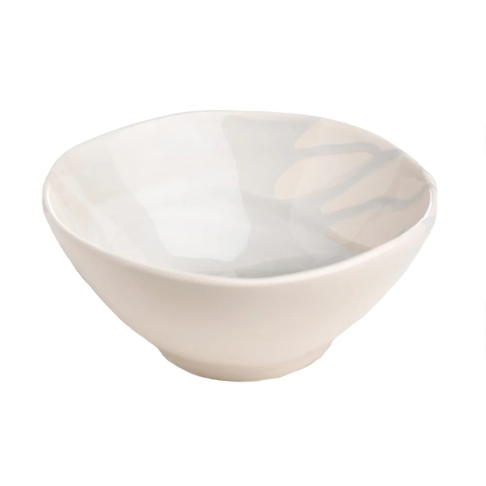 Splash Ceramic Soup Bowl Gray/White
