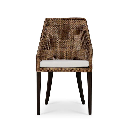 Savannah Rattan Dining Chair w/Seat Cushion