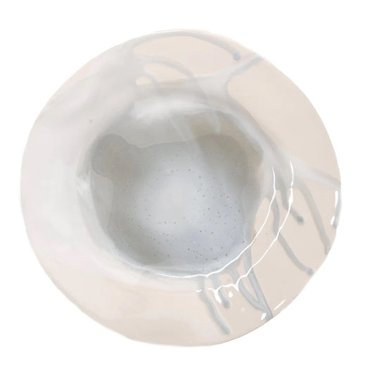 Splash Ceramic Dessert Plate Gray/White