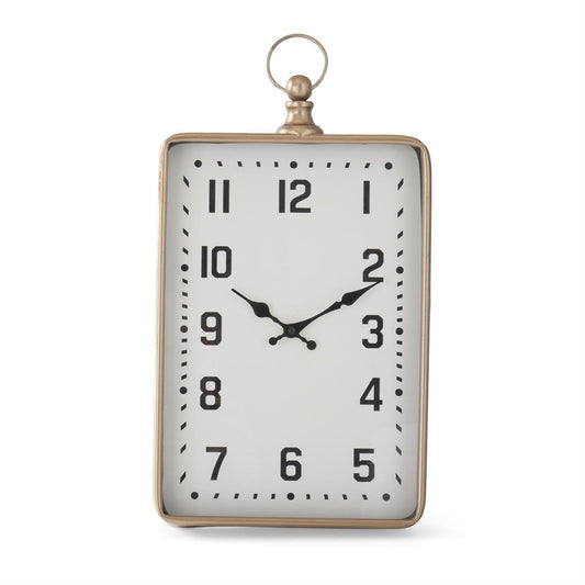 Antique Gold Rect. Clock