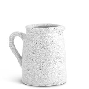 White Crackled Glazed Terracotta Pitcher