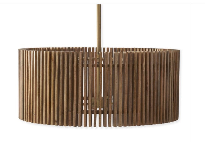 Natural Wood Slat Barrel