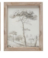 Whitewash Tree Frame Art