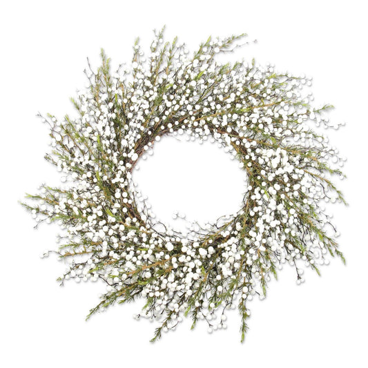 White & Berry Cedar Wreath