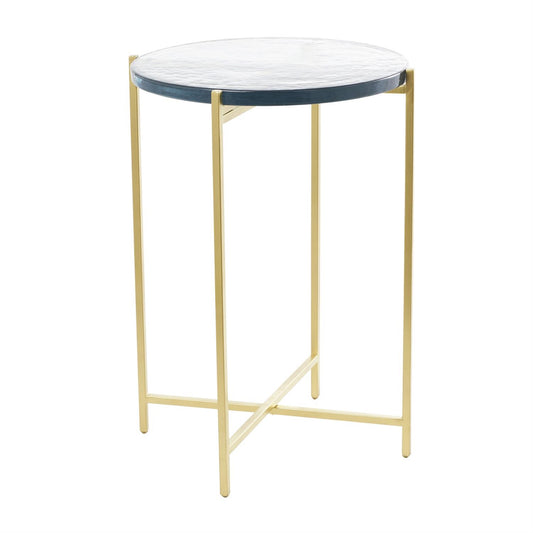 Cast Glass Accent Table