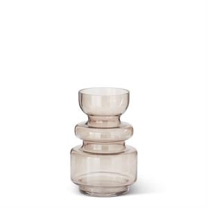 Brown Transparent Modern Vase 9.5"
