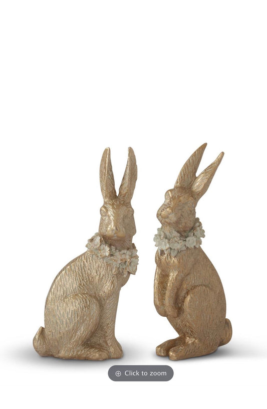 Gold Resin Bunny 8,25
