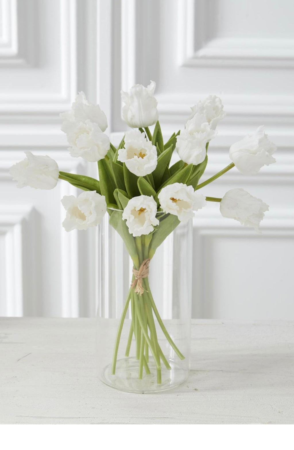 Real Touch Tulips  White