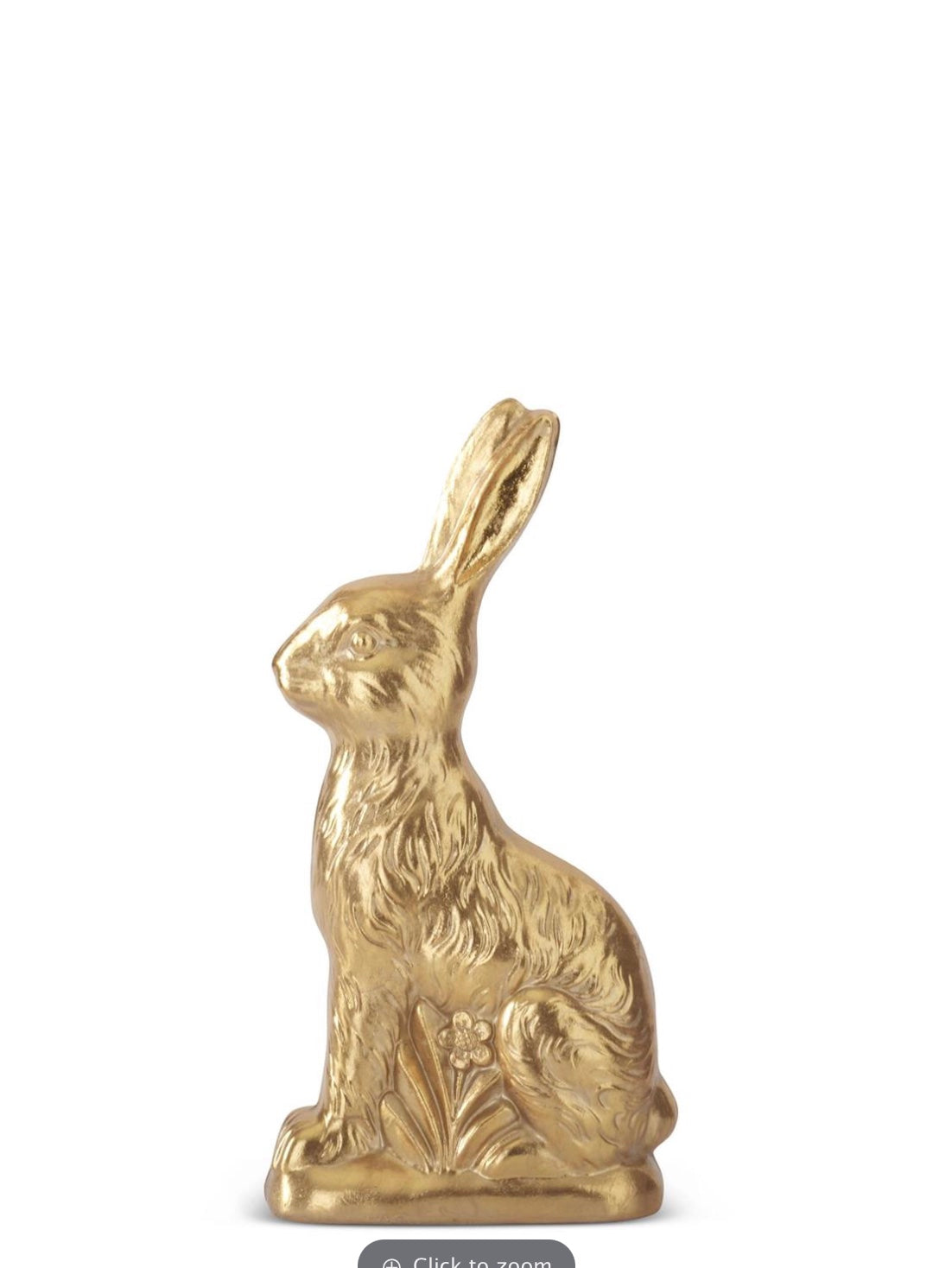 Gold Foil Resin Bunny 14"
