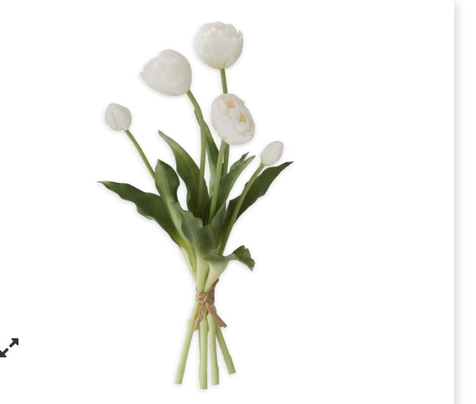 Real Touch Tulips WH