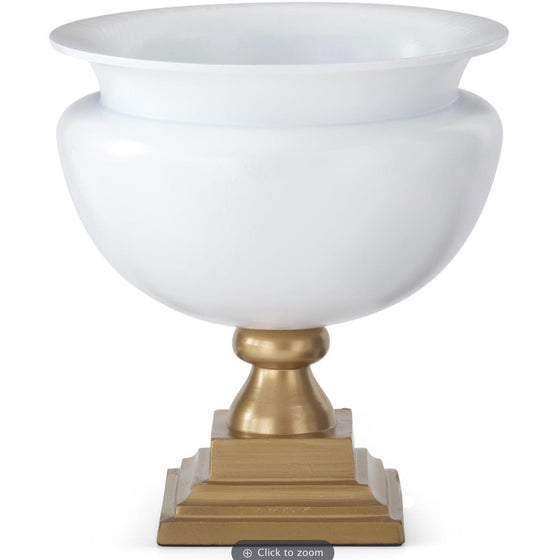 White and Gold 12 Vase
