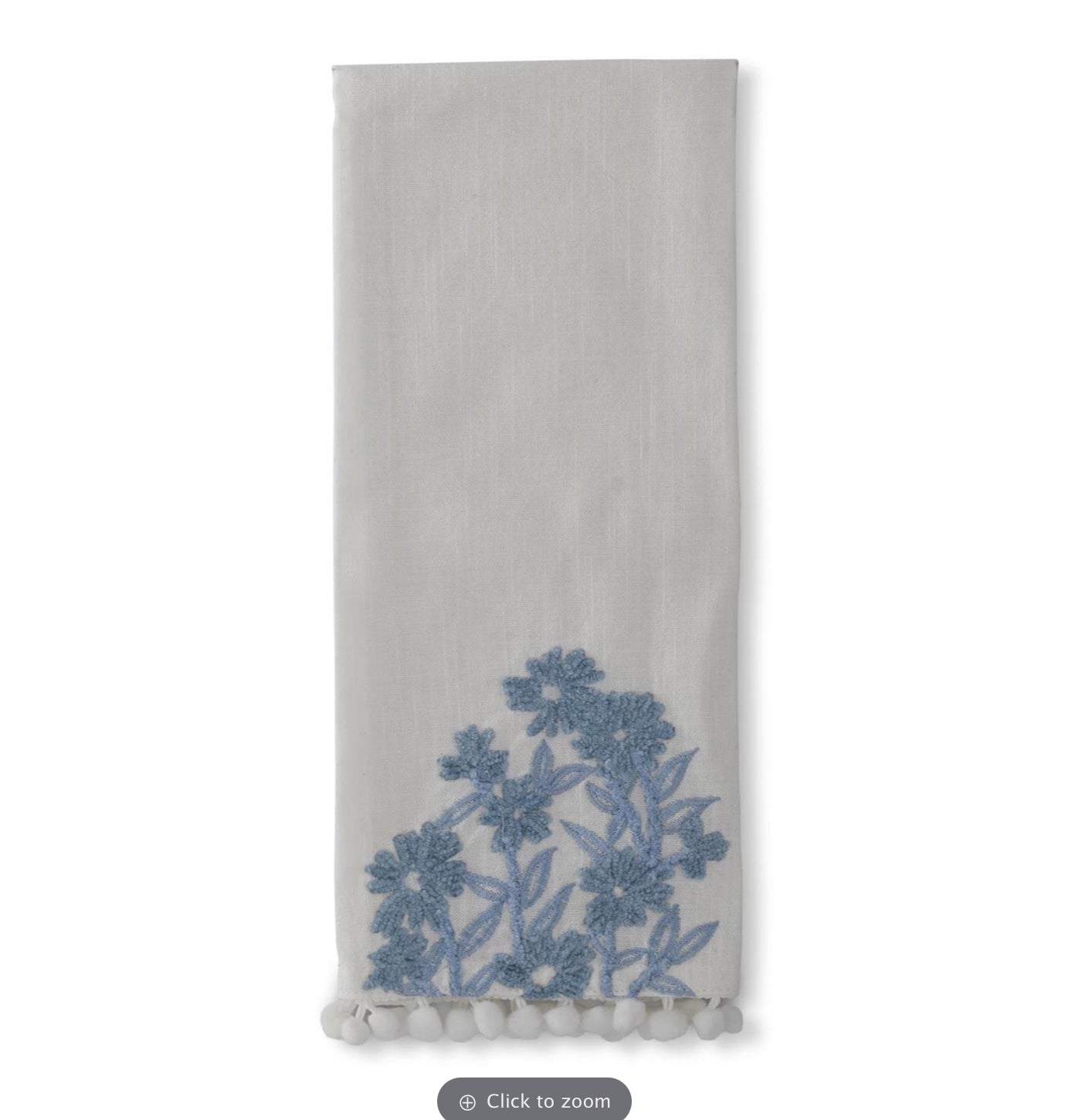 Flower Linen Hand Towel