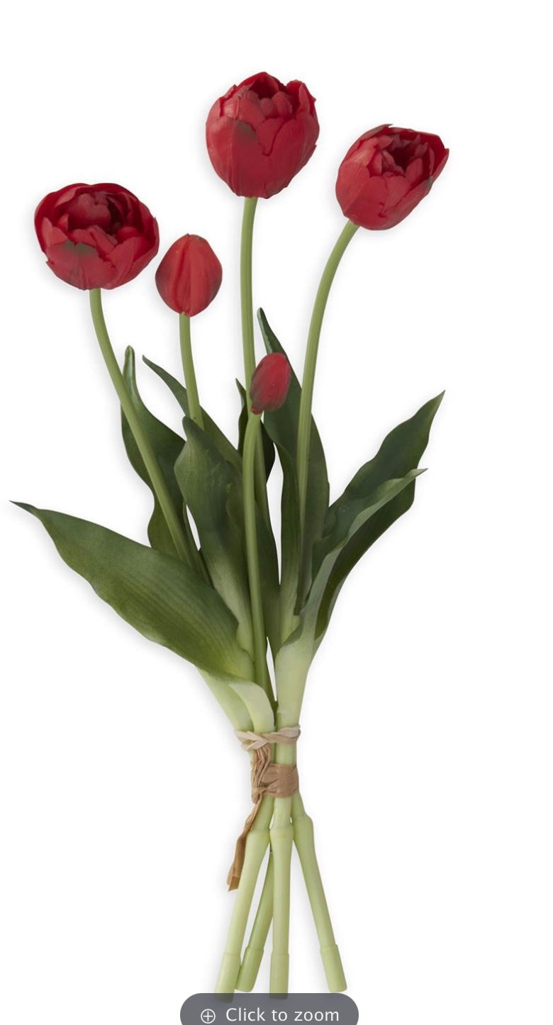 Real Touch Tulips 15 in RD