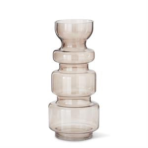 Brown Transparent Modern Vase 14.25"