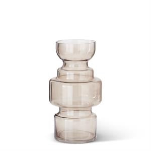 Brown Transparent Modern Vase 11.75"