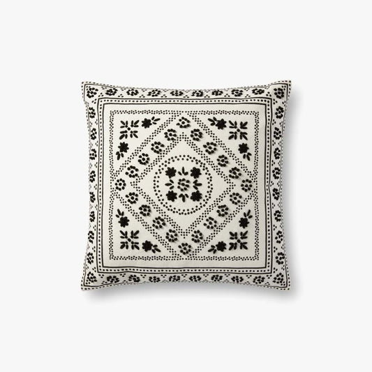 White/Black Pillow 18x18