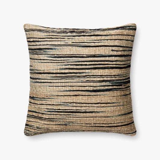 Navy/Beige Pillow 22x22