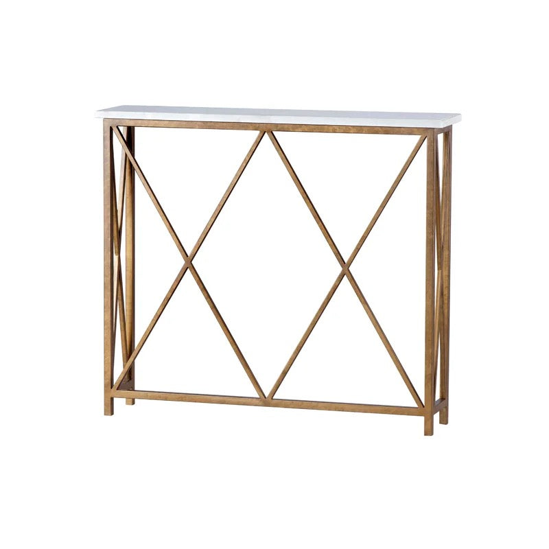 Vanessa Console Royal Gold Carrera Marble Top