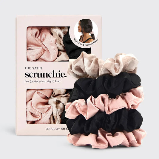 Satin Sleep Scrunchies 5 PC Assorted