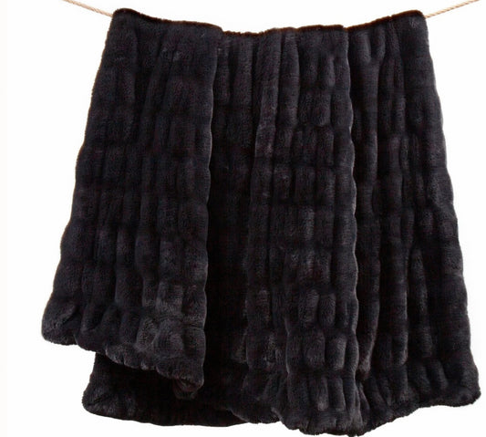 Ruched Rabbit Double Sided Throw
