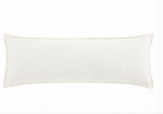 Stella Faux  Silk Velvet Long Lumbar Pillow Stone