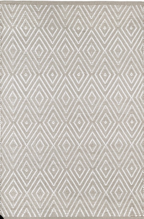 Diamond Platinum/White Handwoven Indoor Rug 5x8
