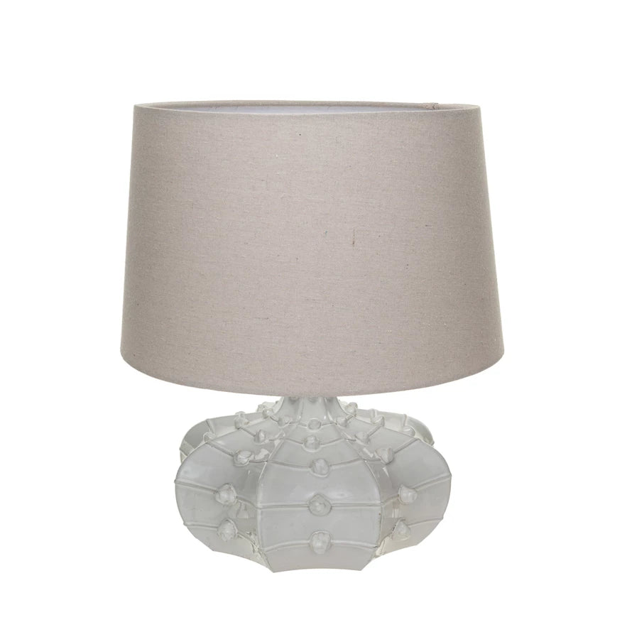 Stoneware Hobnail Fluted Table  Lamp