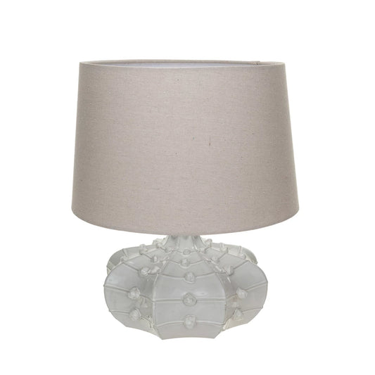 Stoneware Hobnail Fluted Table  Lamp