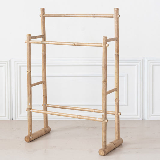 Bamboo Towel/Throw Rack w/2 Rods
