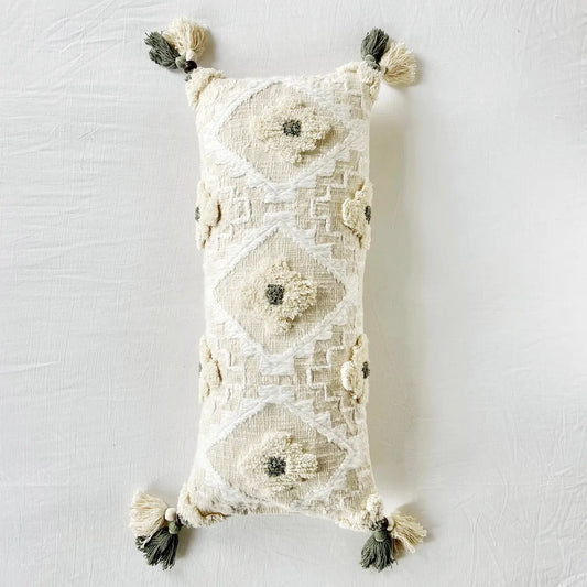 Artemesia Embroidered Cotton Pillow Cover